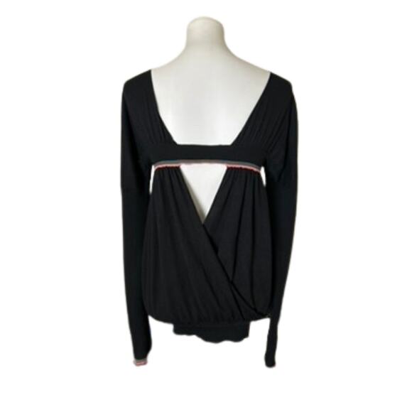 Vintage Y2K Avita Black Cashmere Silk Knit Sweater – Empire Cut, Open Back, S - Picture 2 of 4
